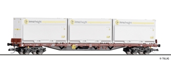 Tillig 18137 - TT - Tragwagen mit Innofreight WoodTainer XXL, DB AG, Ep. V